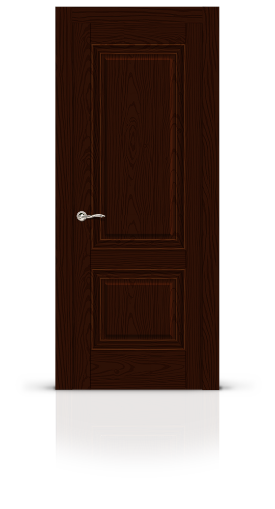 Межкомнатная дверь Элеганс-1 остекленная ясень шоколад 15112