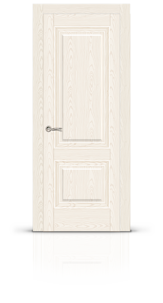 Межкомнатная дверь Элеганс-1 остекленная белый ясень 14700
