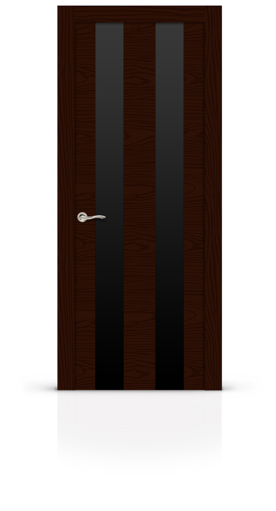Межкомнатная дверь Ультра-2 остекленная ясень шоколад 23734