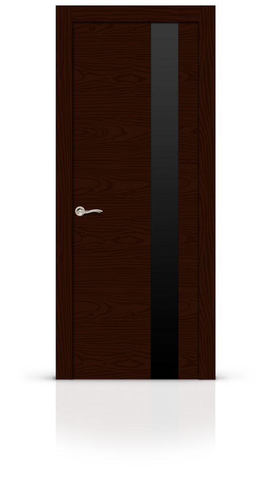 Межкомнатная дверь Ультра остекленная ясень шоколад 23661