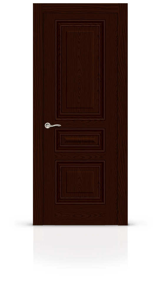 Межкомнатная дверь Элеганс-3 остекленная ясень шоколад 15730