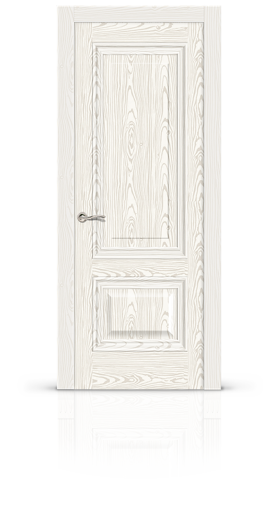 Межкомнатная дверь Элеганс-4 остекленная белый ясень 15768