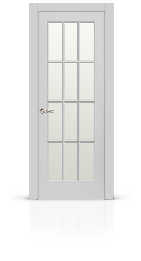 Межкомнатная дверь Олимп-2 остекленная эмаль ral 7047 23000