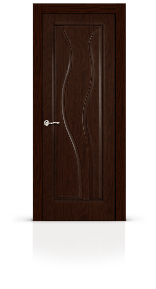 Межкомнатная дверь Сафари остекленная ясень шоколад 16627