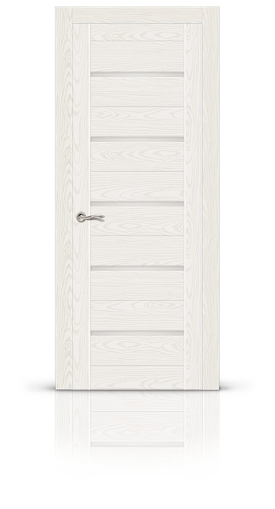 Межкомнатная дверь Турин-5 остекленная белый ясень 8610