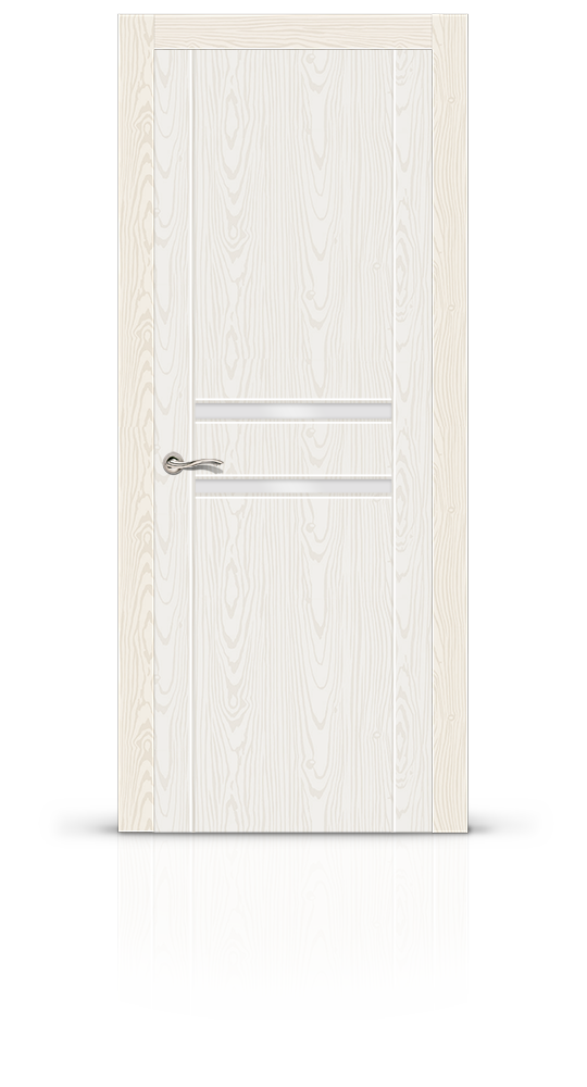 Межкомнатная дверь Турин-2 остекленная белый ясень 7928