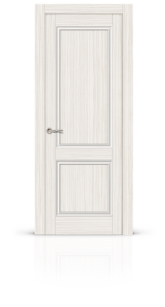 Межкомнатная дверь Энигма-1 остекленная экошпон беленый дуб 9634