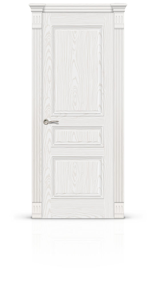 Межкомнатная дверь Лувр-2 остекленная белый ясень 20814