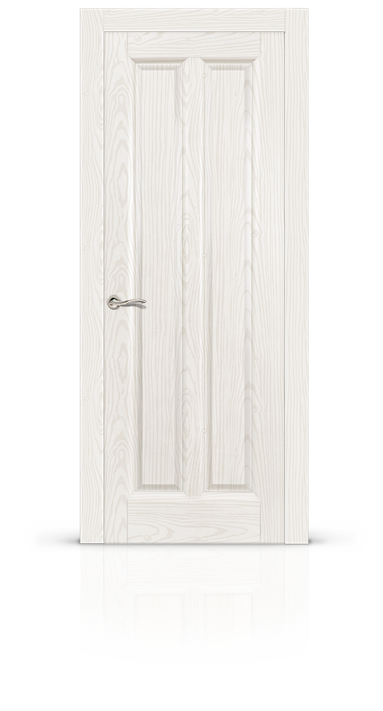 Межкомнатная дверь Крит остекленная белый ясень 16805