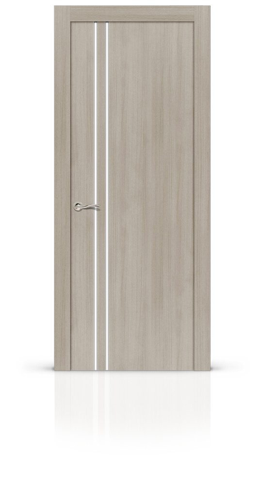Межкомнатная дверь Лучия-2 остекленная экошпон ясень кремовый 20092