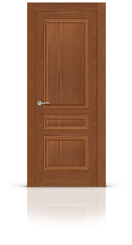Межкомнатная дверь Малахит-2 в багете глухая американский орех 21674