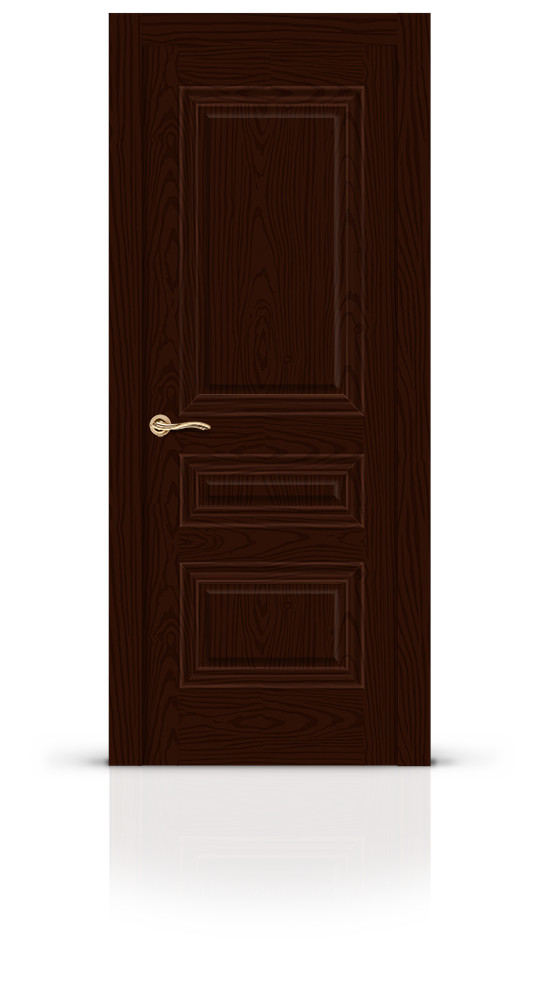 Межкомнатная дверь Элеганс-2 остекленная ясень шоколад 15611