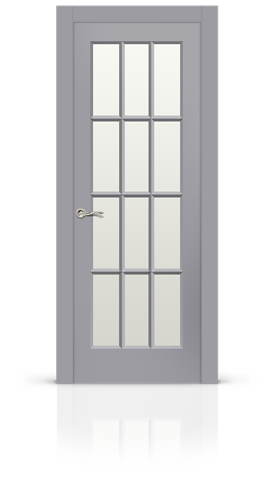 Межкомнатная дверь Олимп-2 остекленная эмаль ral 7040 22983