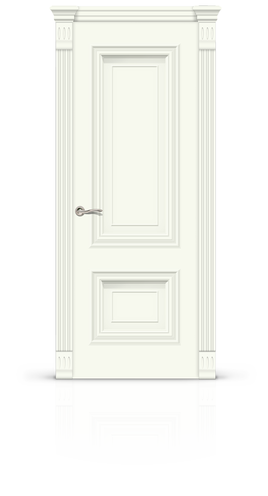 Межкомнатная дверь Мальта-1 остекленная эмаль ral 9010 22011