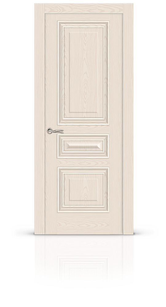 Межкомнатная дверь Элеганс-3 остекленная ясень крем 15675