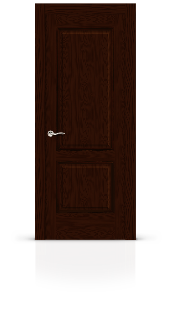 Межкомнатная дверь Бристоль остекленная ясень шоколад 9053