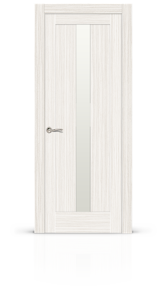 Межкомнатная дверь Маэстрио остекленная экошпон беленый дуб 8713