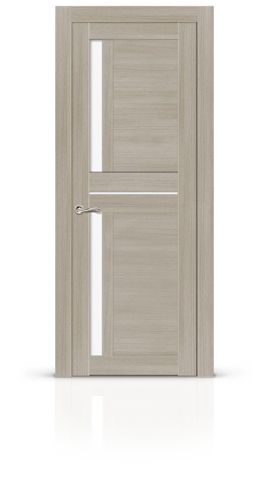 Межкомнатная дверь Баджио остекленная экошпон ясень кремовый 8981