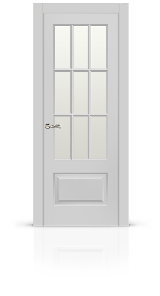 Межкомнатная дверь Олимп остекленная эмаль ral 7047 22911
