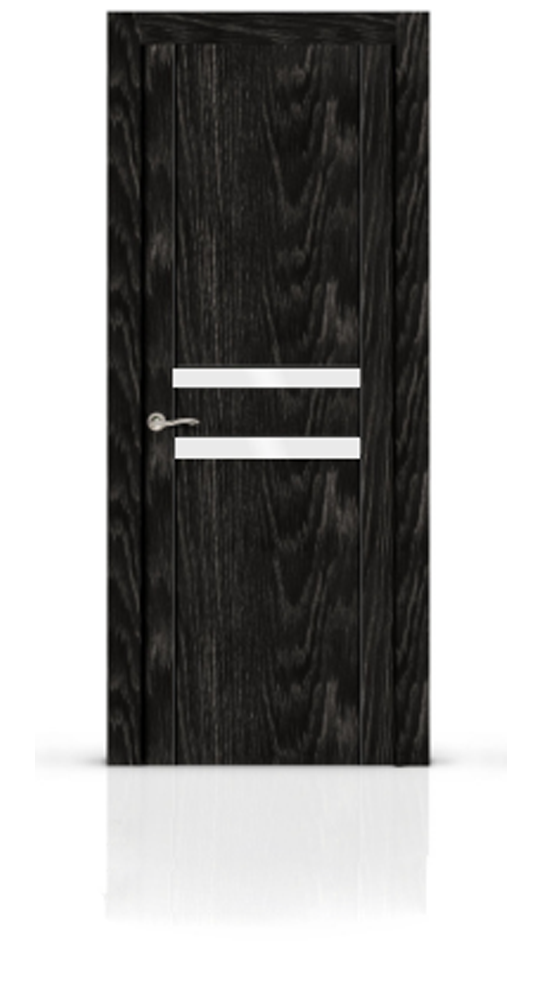 Межкомнатная дверь Турин-2 остекленная черный абрикос 24107