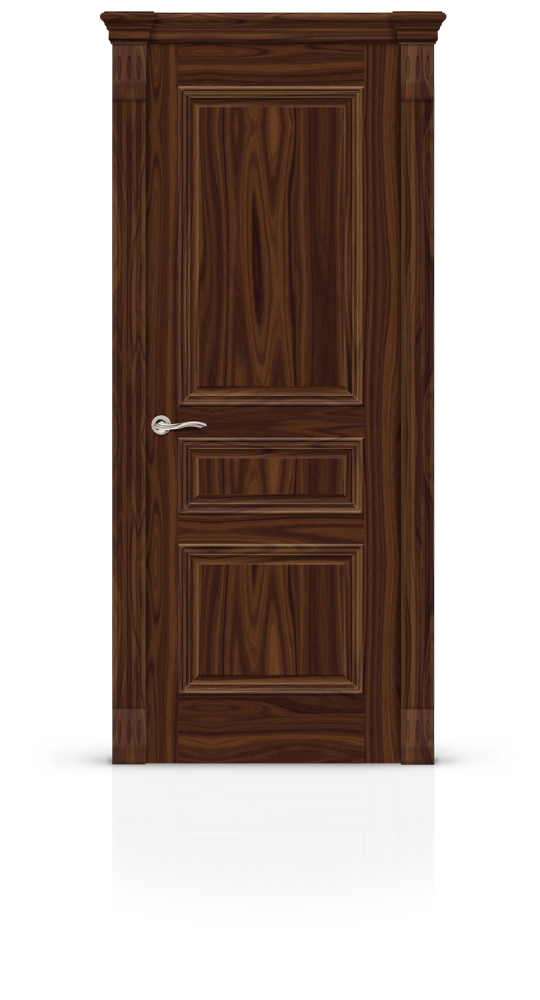 Межкомнатная дверь Лувр-2 остекленная американский орех 20808