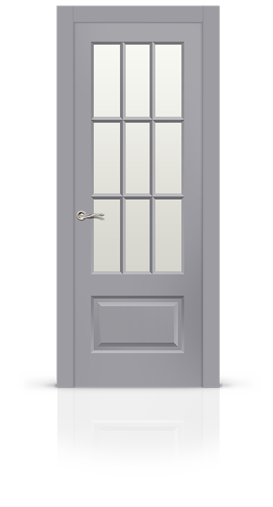 Межкомнатная дверь Олимп остекленная эмаль ral 7040 22897
