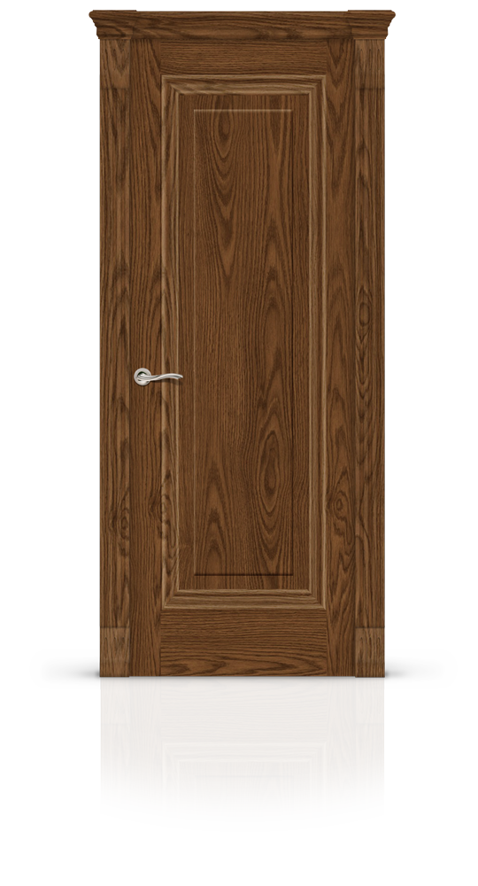 Межкомнатная дверь Элеганс-5 остекленная дуб мореный 21216