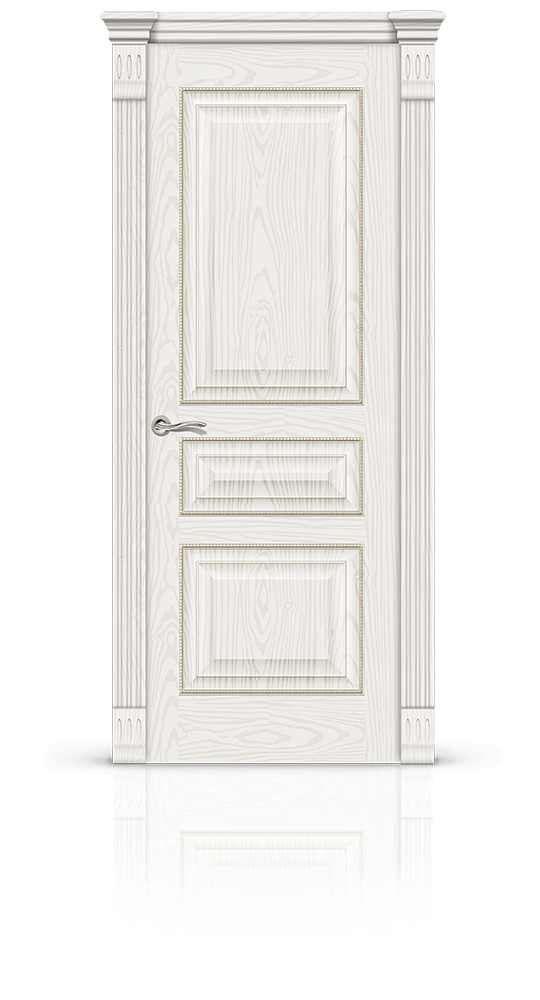 Межкомнатная дверь Бристоль-2 остекленная белый ясень 22795