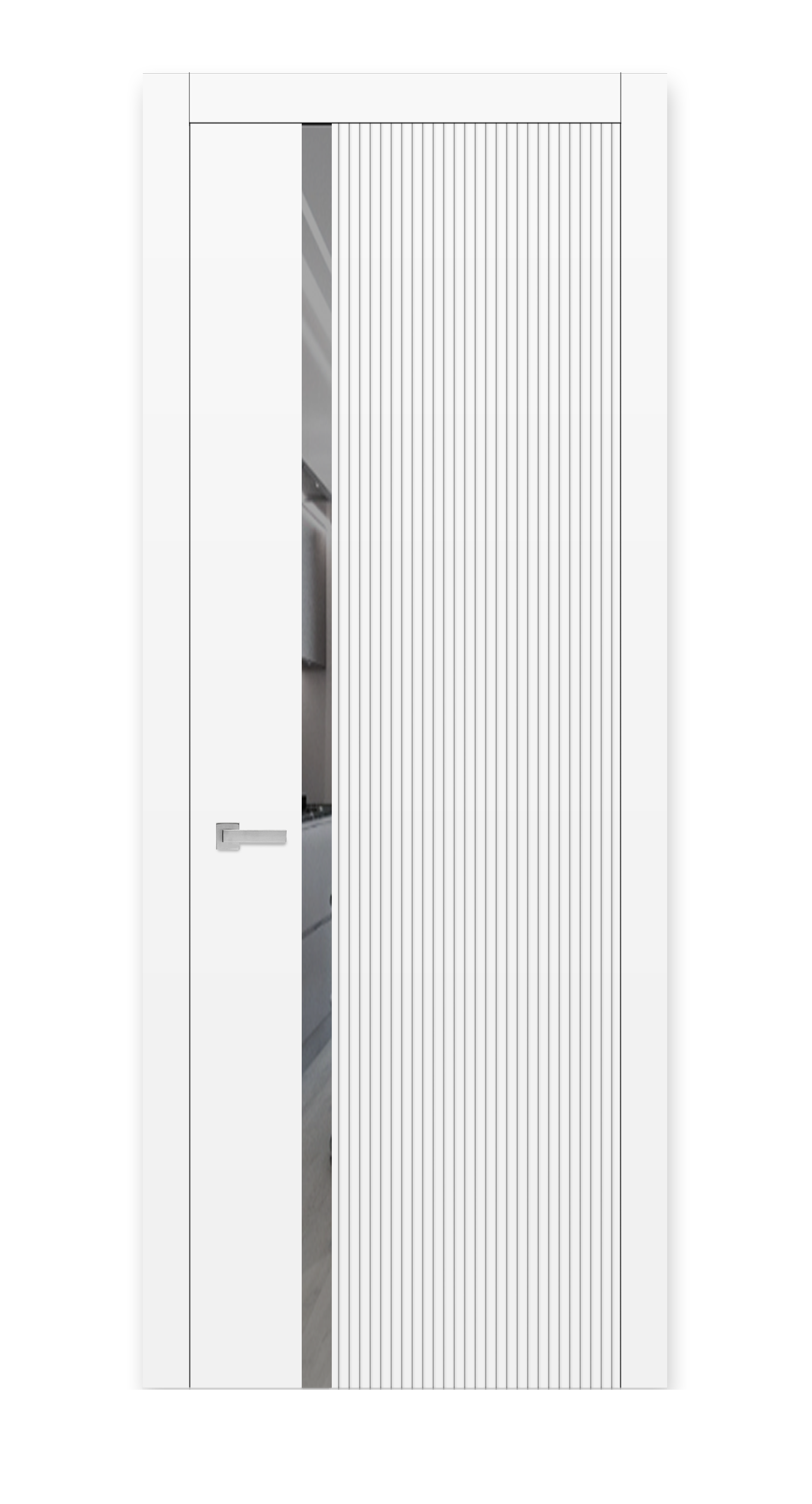 Межкомнатная дверь Урбан-3 остекленная эмаль ral 9003 24949