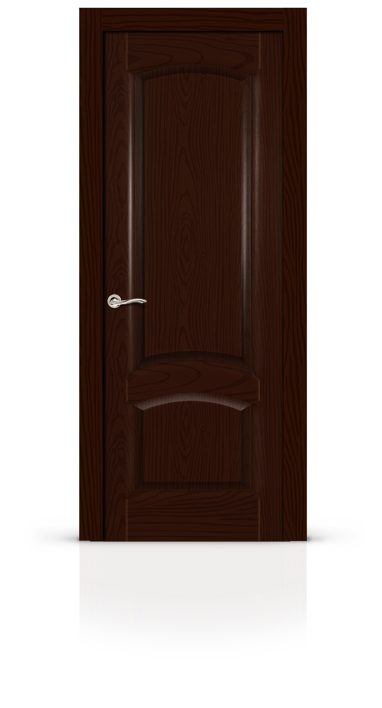 Межкомнатная дверь Александрит остекленная ясень шоколад 19163
