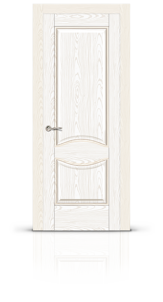 Межкомнатная дверь Онтарио остекленная белый ясень 14191