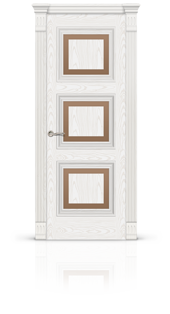 Межкомнатная дверь Элеганс-8 остекленная белый ясень 21368