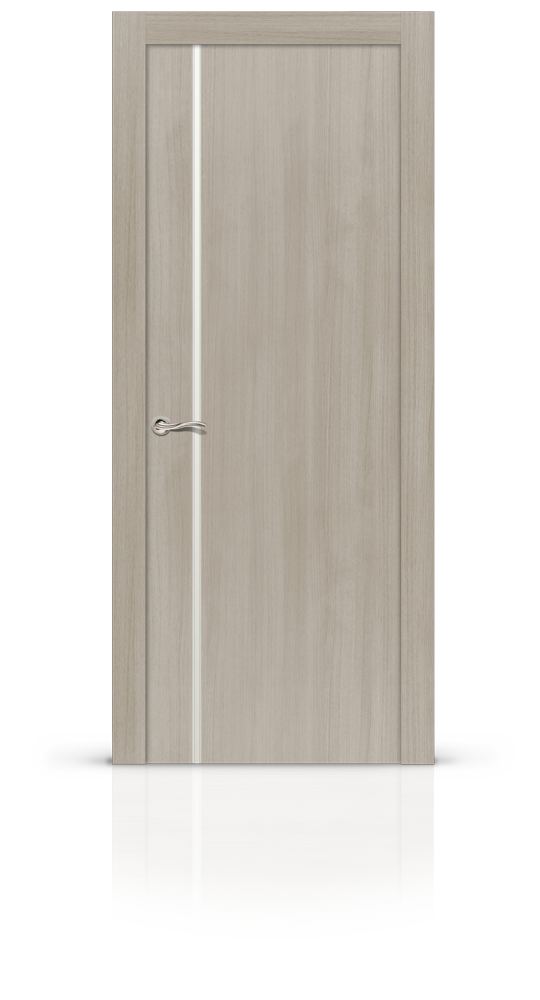 Межкомнатная дверь Лучия-1 остекленная экошпон ясень кремовый 20045