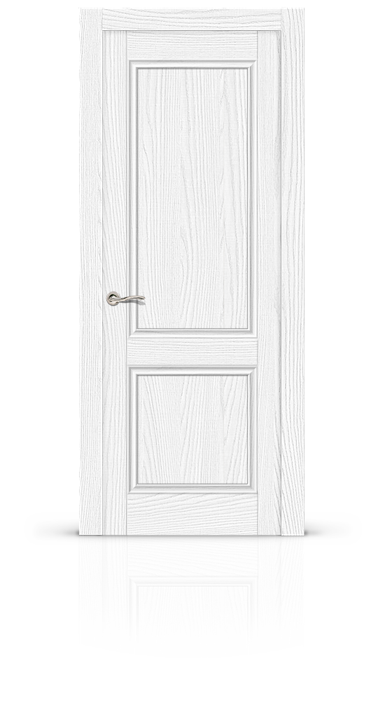 Межкомнатная дверь Энигма-1 глухая экошпон ясень серебро 9683