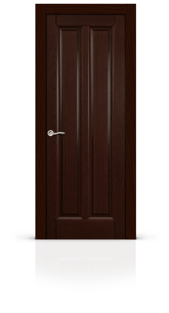 Межкомнатная дверь Крит остекленная ясень шоколад 16881