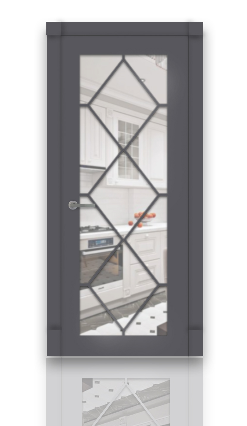 Межкомнатная дверь Версаль-3 остекленная эмаль ral 7024 23920