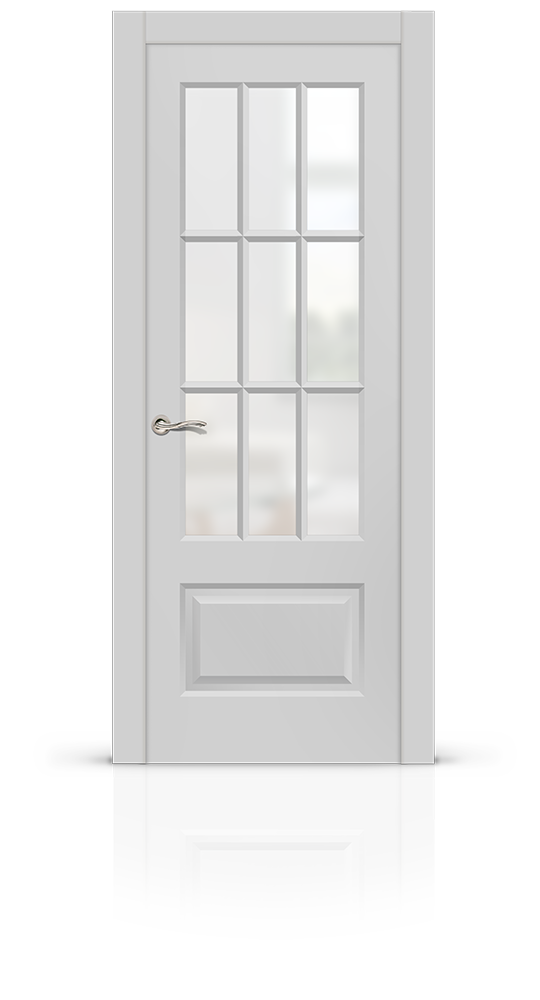 Межкомнатная дверь Олимп остекленная эмаль ral 7047 22918