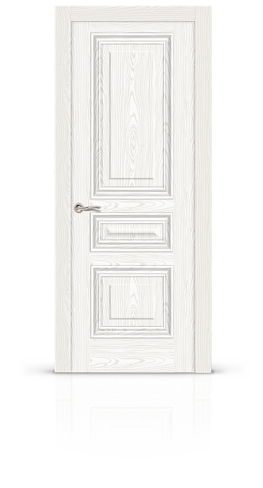 Межкомнатная дверь Элеганс-3 остекленная белый ясень 15649