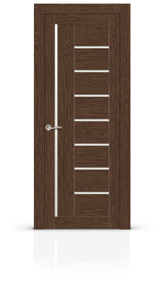 Межкомнатная дверь Верджинио остекленная экошпон орех 8825