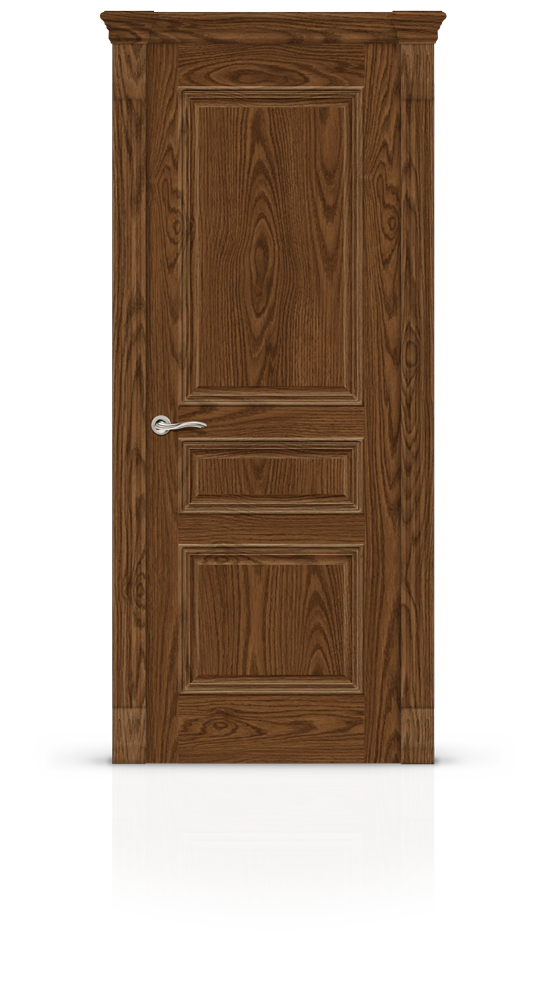 Межкомнатная дверь Лувр-2 глухая дуб мореный 20801
