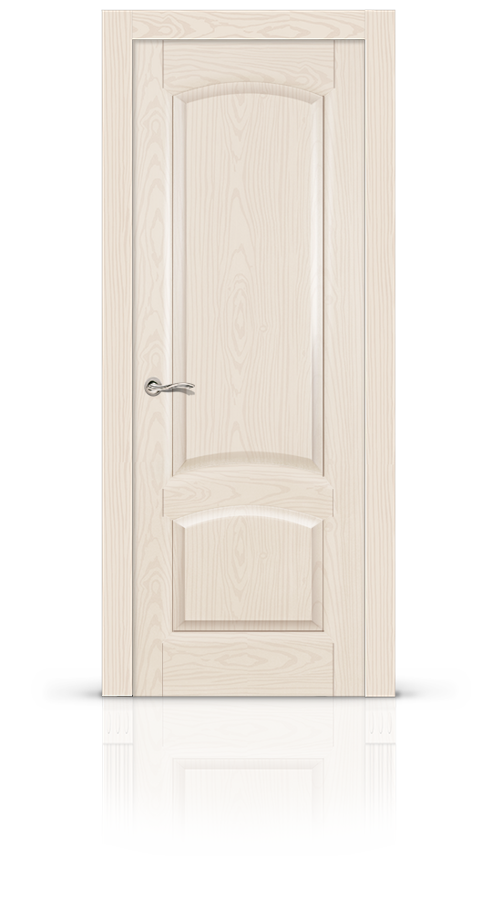 Межкомнатная дверь Александрит остекленная ясень крем 19103