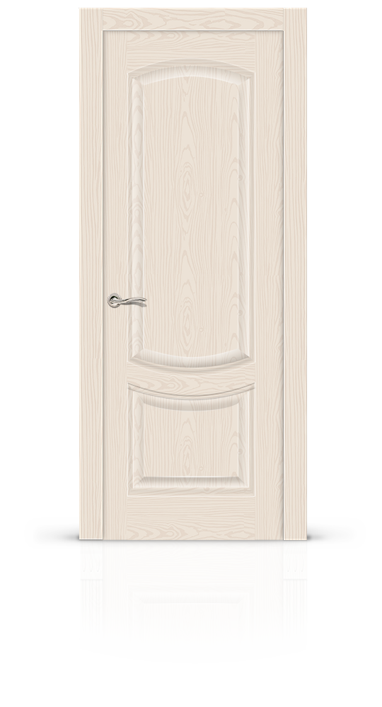 Межкомнатная дверь Калисто остекленная ясень крем 11518
