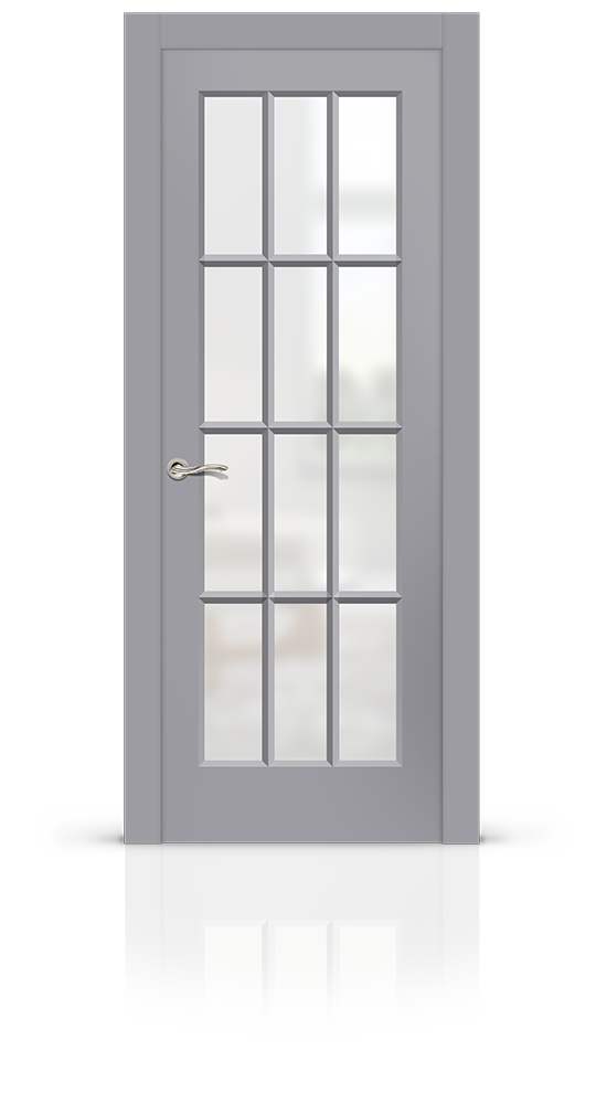 Межкомнатная дверь Олимп-2 остекленная эмаль ral 7040 22980