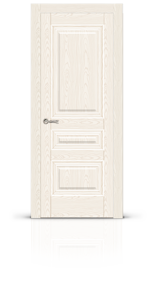 Межкомнатная дверь Элеганс-2 остекленная белый ясень 15359