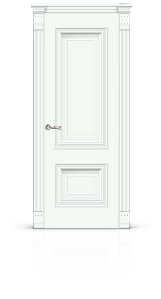Межкомнатная дверь Мальта-1 остекленная эмаль ral 9003 22006