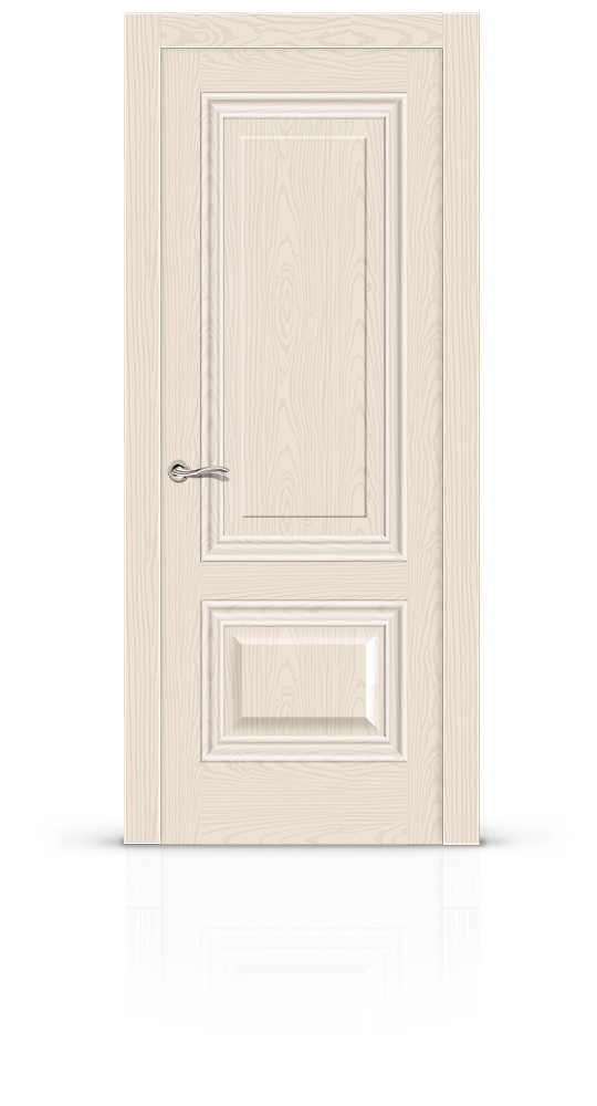 Межкомнатная дверь Элеганс-4 остекленная ясень крем 15794