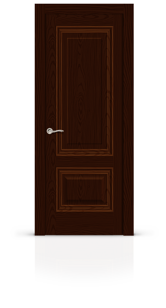 Межкомнатная дверь Элеганс-4 остекленная ясень шоколад 15838