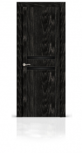 Межкомнатная дверь Турин-2 остекленная черный абрикос 24109