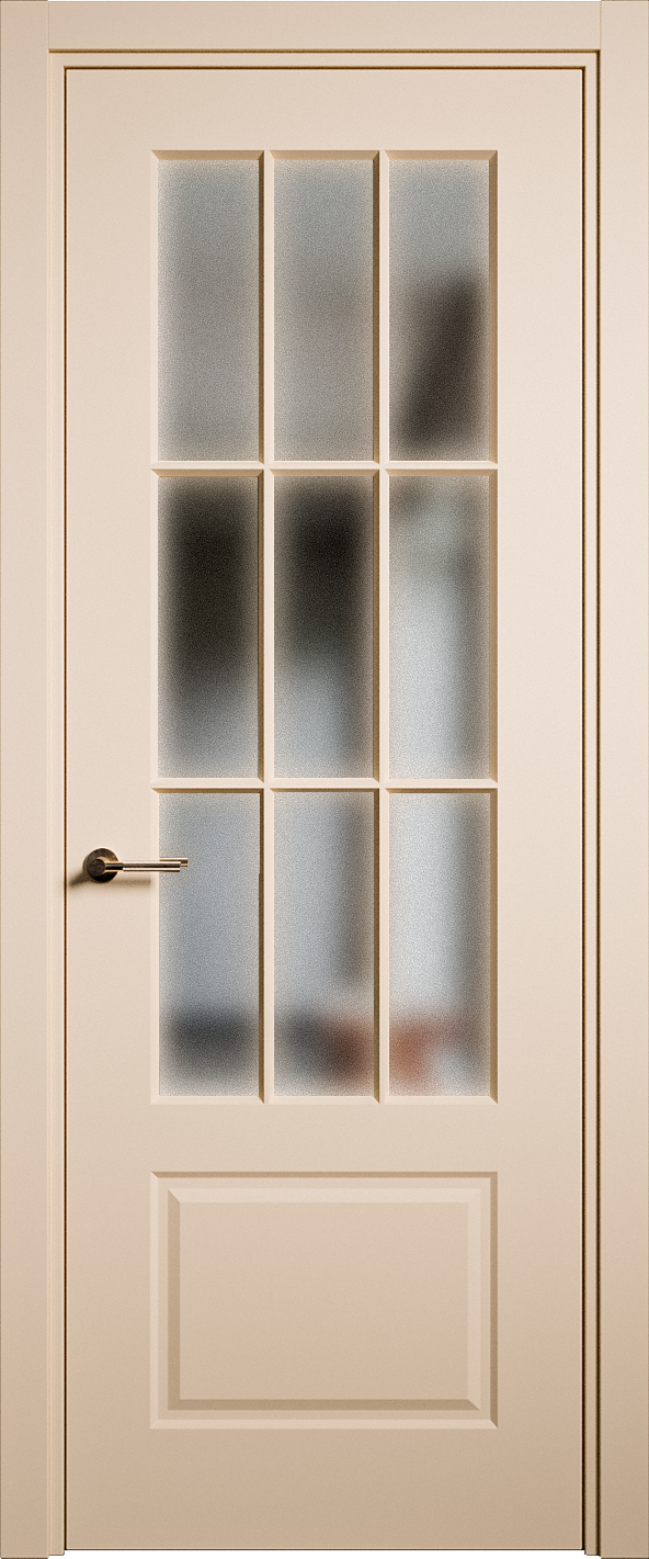 Межкомнатная дверь Олимп остекленная эмаль ral 9001 22940