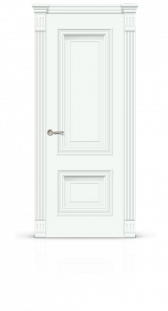 Межкомнатная дверь Мальта-1 остекленная эмаль ral 9003 21939